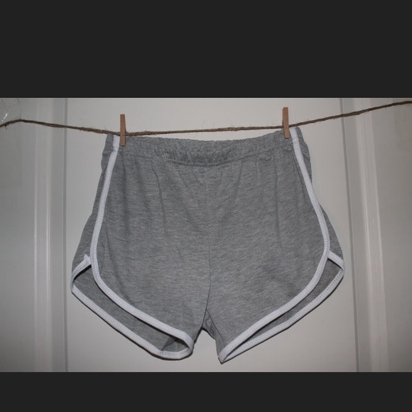 Pants - CUTE GRAY WORKOUT SHORTS Pants - CUTE GRAY WORKOUT SHORTS
